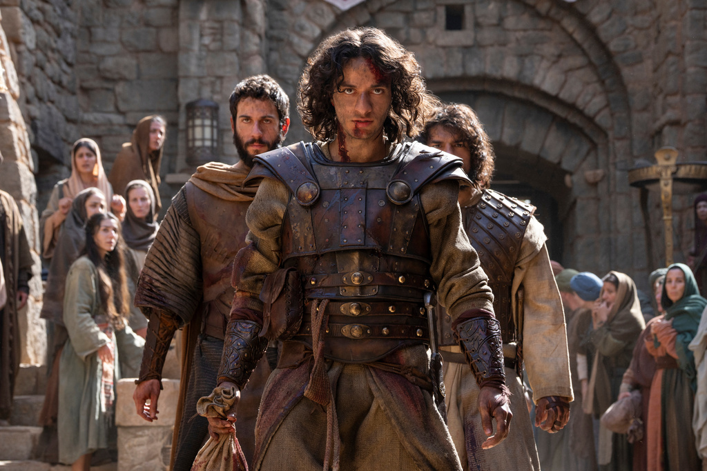 This image released by Prime shows Michael Iskander in a scene from "House of David." (Prime/Amazon MGM Studios via AP)
