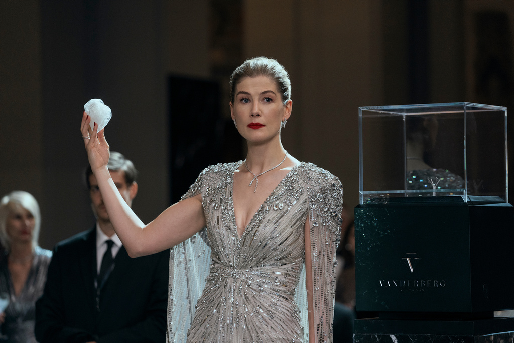 This image released by Lionsgate shows Rosamund Pike in a scene from "Now You See Me: Now You Don't." (Katalin Vermes/Lionsgate via AP)
