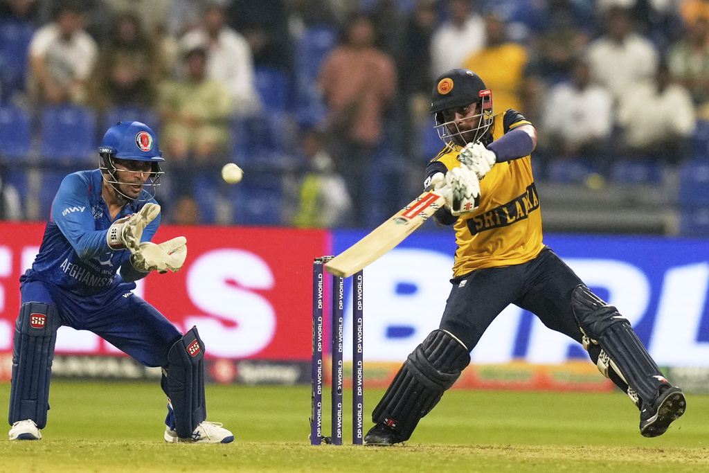 Sri Lanka's Kusal Mendis bats during the Asia Cup cricket match between Afghanistan and Sri Lanka at Zayed Cricket Stadium in Abu Dhabi, United Arab Emirates, Thursday, Sept. 18, 2025. (AP Photo/Altaf Qadri)