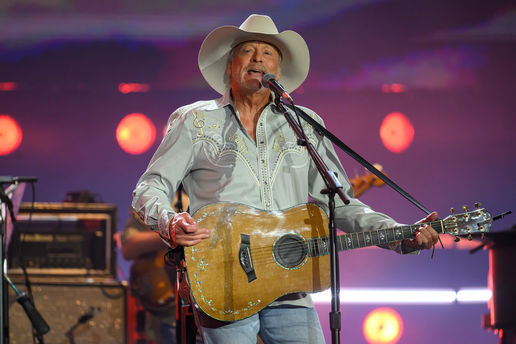 Alan Jackson performs during his final farewell concert called, "Last Call: One More for the Road - The Finale," at Nissan Stadium, Saturday, June 27, 2026, in Nashville, Tenn. (AP Photo/John Amis)