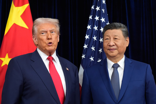 President Donald Trump, left, and Chinese President Xi Jinping pose together ahead of their summit talk at Gimhae International Airport in Busan, South Korea, Thursday, Oct. 30, 2025. (AP Photo/Mark Schiefelbein) President Donald Trump, left, and Chinese President Xi Jinping pose together ahead of their summit talk at Gimhae International Airport in Busan, South Korea, Thursday, Oct. 30, 2025. (AP Photo/Mark Schiefelbein)