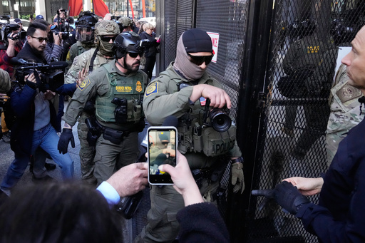 U.S. Customs and Border Patrol agents arrive to escort U.S. Customs and Border Patrol Gregory Bovino from federal court in Chicago, Tuesday, Oct. 28, 2025. (AP Photo/Nam Y. Huh) U.S. Customs and Border Patrol agents arrive to escort U.S. Customs and Border Patrol Gregory Bovino from federal court in Chicago, Tuesday, Oct. 28, 2025. (AP Photo/Nam Y. Huh)