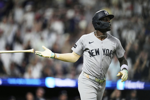 Jazz Chisholm Jr leaves Yankees #39 game after getting hit on arm by 96 8 Jazz Chisholm Jr leaves Yankees #39 game after getting hit on arm by 96 8