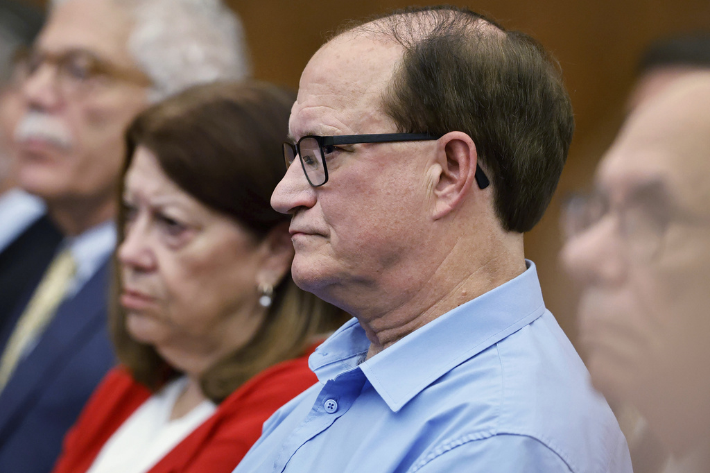 Lindsay Clancy's parents Paula And Mike Musgrove listen to testimony during Clancy's murder trial at Plymouth Superior Court, Monday, Aug. 24, 2026 in Plymouth, Mass. (Greg Derr/The Patriot Ledger via AP, Pool)
