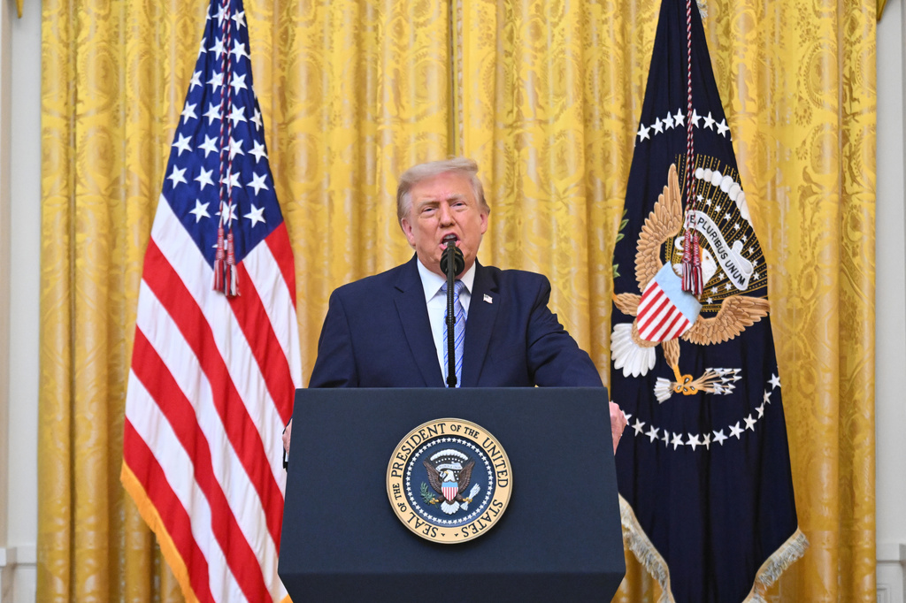 President Donald Trump speaks in the East Room of the White House, Thursday, July 16, 2026, in Washington. (Saul Loeb/Pool via AP)