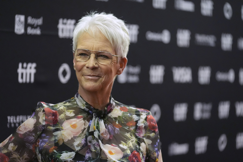 Jamie Lee Curtis attends the premiere of "The Choral" at Roy Thomson Hall during the Toronto International Film Festival on Friday, Sept. 5, 2025, in Toronto. (AP Photo/Chris Pizzello)