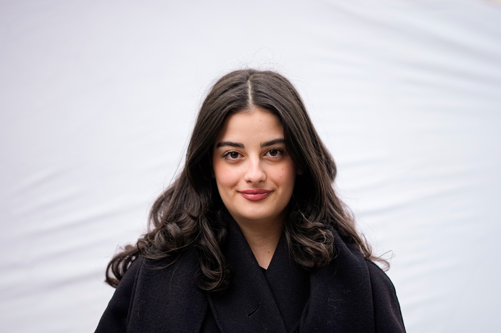 Sara Karpati, 21, poses for a portrait in Budapest, Hungary, Monday, April 13, 2026. "Every four years, a new generation gets to vote, and each one is less likely to blindly trust what they're told." (AP Photo/Petr David Josek)