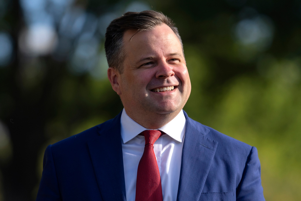FILE - Director of the Federal Housing Finance Agency Bill Pulte walks outside the White House, Sept. 2, 2025, in Washington. (AP Photo/Mark Schiefelbein, File)