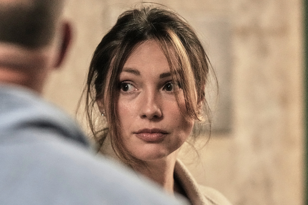 Jessica Mann arrives for Harvey Weinstein's trial in criminal court, in New York, Monday, April 27, 2026. (AP Photo/Richard Drew)