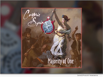 IMAGE CAPTION: 'Majority of One' by Cosmic Spin Cover Image. | San Francisco Bay Area alternative folk-rock duo Cosmic Spin has released "Majority of One," a new live recording that combines an infectious reggae-influenced groove, rich vocal harmonies, and a timely message about the power of individuals to make a difference.