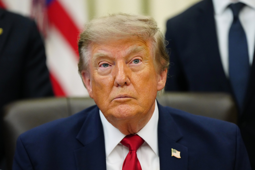 President Donald Trump speaks in the Oval Office of the White House, Monday, July 13, 2026, in Washington, before signing an executive order. (AP Photo/Julia Demaree Nikhinson)
