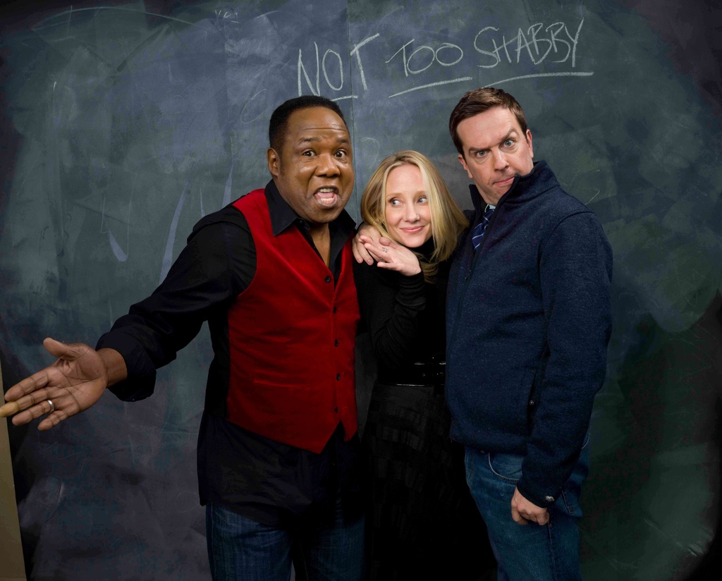 FILE - From left, Isiah Whitlock, Anne Heche, and Ed Helms from the film "Cedar Rapids" pose for a portrait in the Fender Music Lodge during the 2011 Sundance Film Festival, Jan. 22, 2011, in Park City, Utah. (AP Photo/Victoria Will, File)