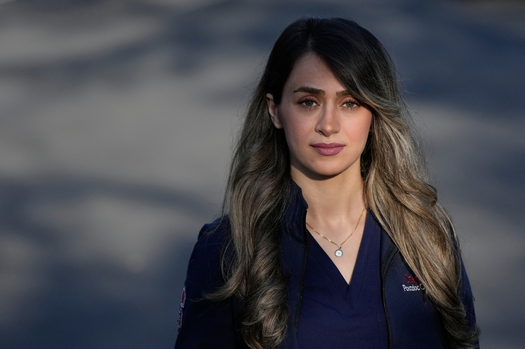 Dr. Zahra Shokri Varniab poses for a photo Friday, May 1, 2026, in Palo Alto, Calif. (AP Photo/Jeff Chiu)