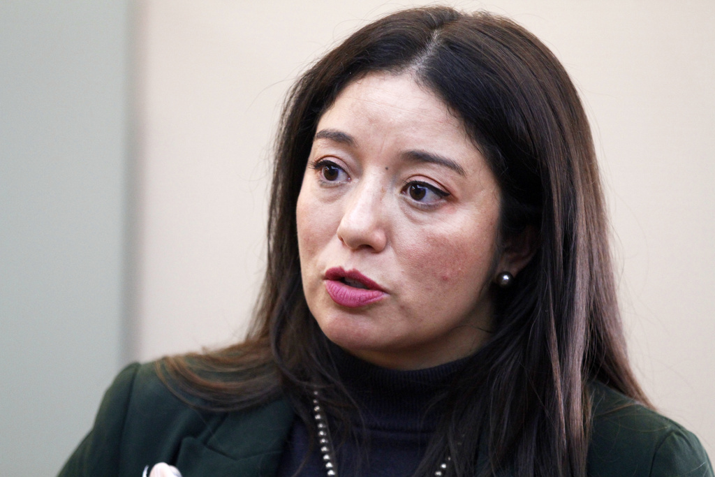 Democratic state Rep. Andrea Romero of Santa Fe, N.M., talks about launching a bipartisan truth commission into activity at a secluded desert ranch where financier and sex offender Jeffrey Epstein once entertained guests, and whether local authorities looked the other way, on Tuesday, Feb. 17, 2026, at the state Capitol in Santa Fe. (AP Photo/Morgan Lee)