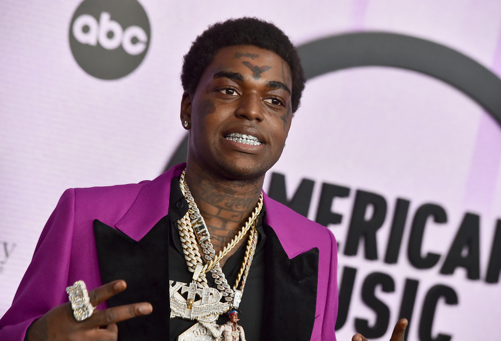 FILE - Kodak Black arrives at the American Music Awards on Nov. 20, 2022, at the Microsoft Theater in Los Angeles. (Photo by Jordan Strauss/Invision/AP, File)