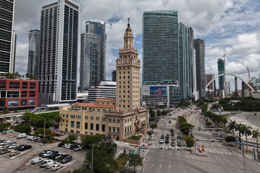 The Freedom Tower is seen in downtown Miami on Friday, Aug. 8, 2025. (AP Photo/Daniel Kozin) The Freedom Tower is seen in downtown Miami on Friday, Aug. 8, 2025. (AP Photo/Daniel Kozin)