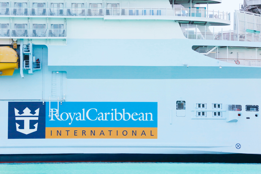 FILE - A Royal Caribbean International cruise ship sits docked at PortMiami, March 14, 2020, in Miami. (AP Photo/Brynn Anderson, File)