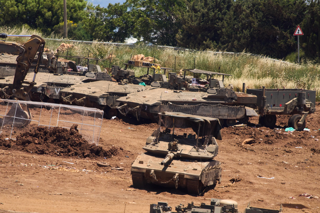 Israeli troops gather on the border with Lebanon in northern Israel, Thursday June 4, 2026. (AP Photo/Ariel Schalit)