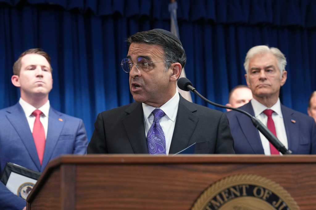 FILE - US. Attorney Daniel Rosen speaks during a press conference May 21, 2026, in Minneapolis. (AP Photo/Glen Stubbe, File)