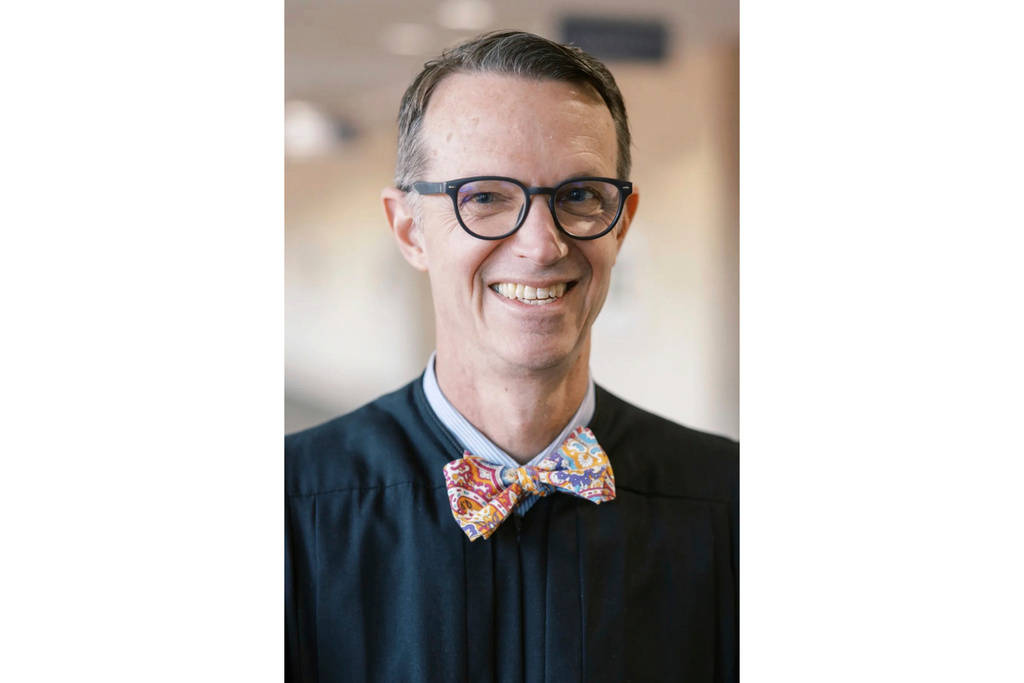 This undated photo provided by the St. Charles Circuit County Court shows Circuit Judge Matthew Thornhill. (St. Charles Circuit County Court via AP)