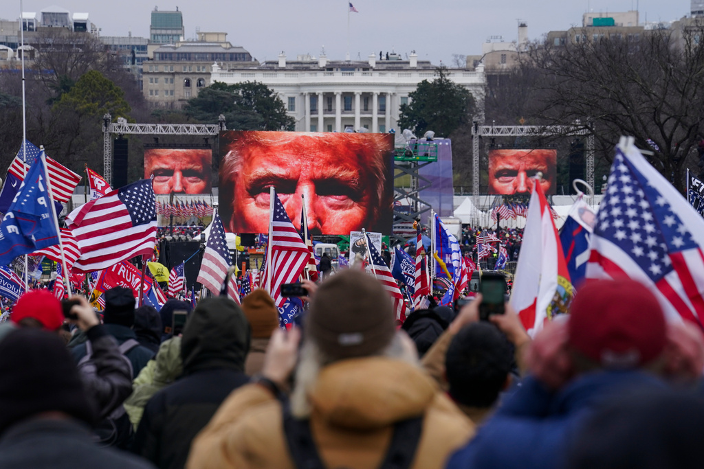 FILE - Supporters of President Donald Trump participate in a rally Jan. 6, 2021, in Washington. (AP Photo/John Minchillo, File)