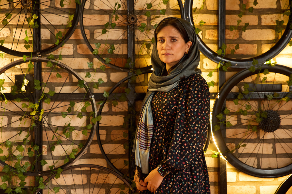 Shabana Basij-Rasikh, co-founder and president of the School of Leadership, Afghanistan (SOLA), pose for a photo in Rwanda, Thursday, Aug. 20, 2026. (AP Photo/Yuhi Irakiza)