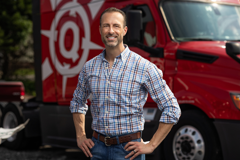 This photo provided by Jason Dickerson shows Georgia Republican state senate candidate Jason Dickerson poses for a portrait in Milton, Ga., 2021. (J. King Images via AP)