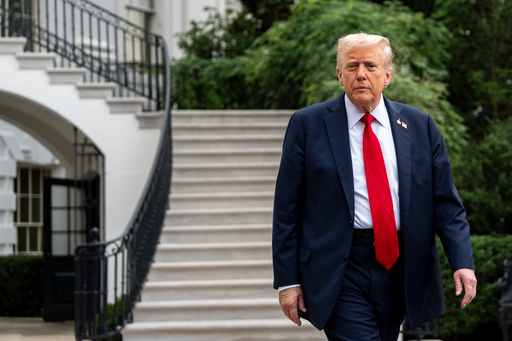 President Donald Trump walks to speak with reporters before departing on Marine One from the South Lawn of the White House, Tuesday, Sept. 30, 2025, in Washington. (AP Photo/Alex Brandon) President Donald Trump walks to speak with reporters before departing on Marine One from the South Lawn of the White House, Tuesday, Sept. 30, 2025, in Washington. (AP Photo/Alex Brandon)