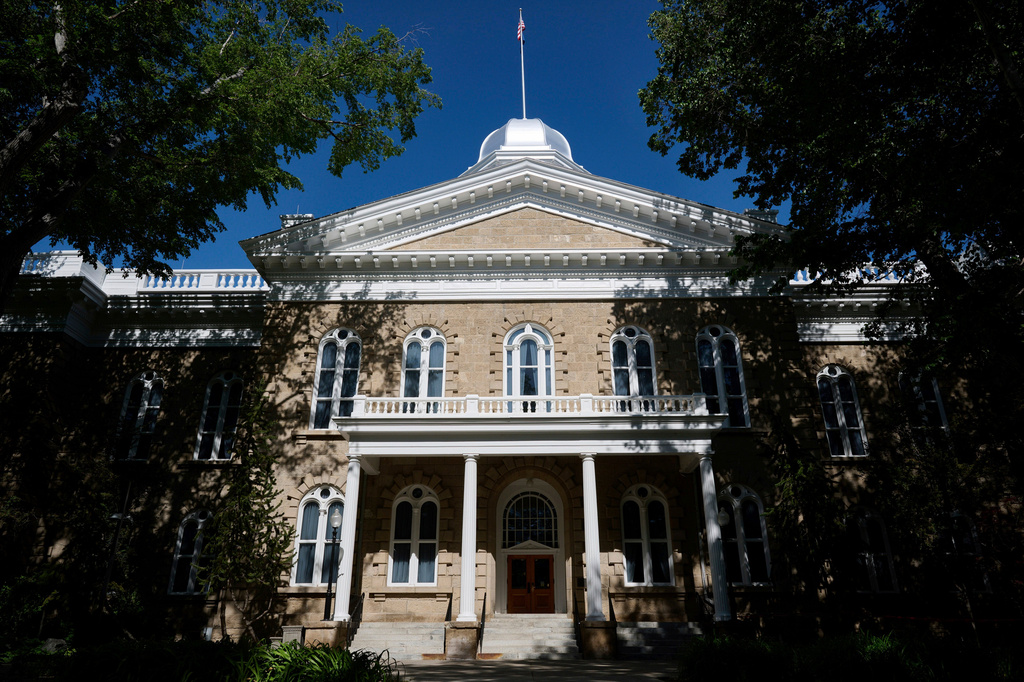 FILE - Nevada state Capitol building is seen on May 30, 2025, Carson City, Nev. (AP Photo/Bridget Bennett, File)