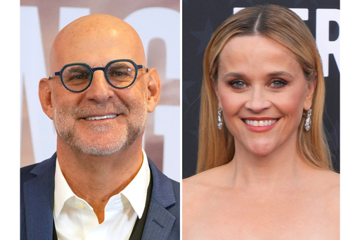 Harlan Coben appears at a photocall for the series "Missing You" in London on Nov. 6, 2024, left, and Reese Witherspoon appears at the 29th Critics Choice Awards in Santa Monica, Calif., on Jan. 14, 2024. (AP Photo/Kirsty Wigglesworth, left, and Photo by Jordan Strauss/Invision/AP) Harlan Coben appears at a photocall for the series "Missing You" in London on Nov. 6, 2024, left, and Reese Witherspoon appears at the 29th Critics Choice Awards in Santa Monica, Calif., on Jan. 14, 2024. (AP Photo/Kirsty Wigglesworth, left, and Photo by Jordan Strauss/Invision/AP)
