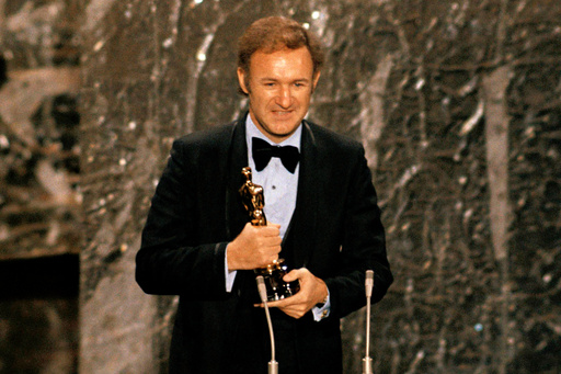 FILE - Gene Hackman accepts his Oscar for best actor at the 44th Academy Awards in Los Angeles, April 10, 1972. (AP Photo/File) FILE - Gene Hackman accepts his Oscar for best actor at the 44th Academy Awards in Los Angeles, April 10, 1972. (AP Photo/File)
