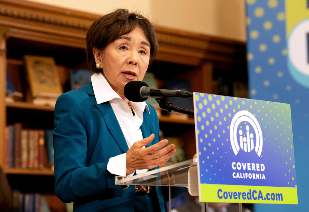FILE - California Rep. Doris Matsui, D-Sacramento, speaks during a news conference in Sacramento, Calif., Oct. 29, 2024.(AP Photo/Rich Pedroncelli, File)
