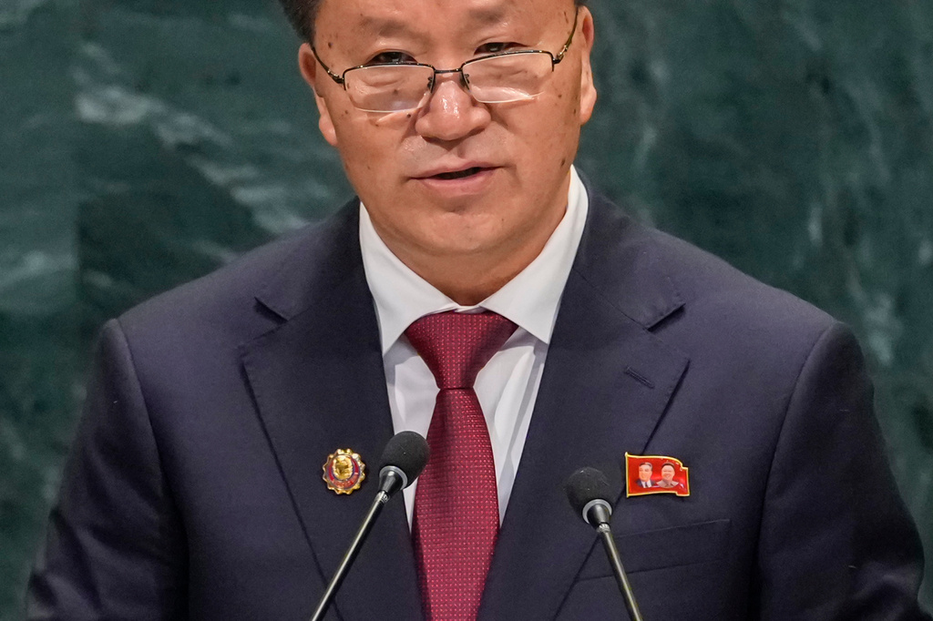North Korea's Vice Minister of Foreign Affairs Kim Son Gyong addresses the 81st session of the United Nations General Assembly at United Nations headquarters, Monday, Sept. 28, 2026. (AP Photo/Yuki Iwamura)