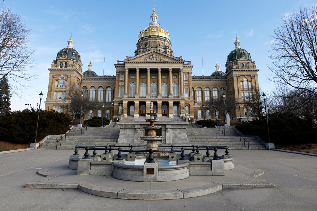 FILE - The Iowa Capitol building is viewed Jan. 7, 2020, in Des Moines, Iowa. (AP Photo/Charlie Neibergall, File)