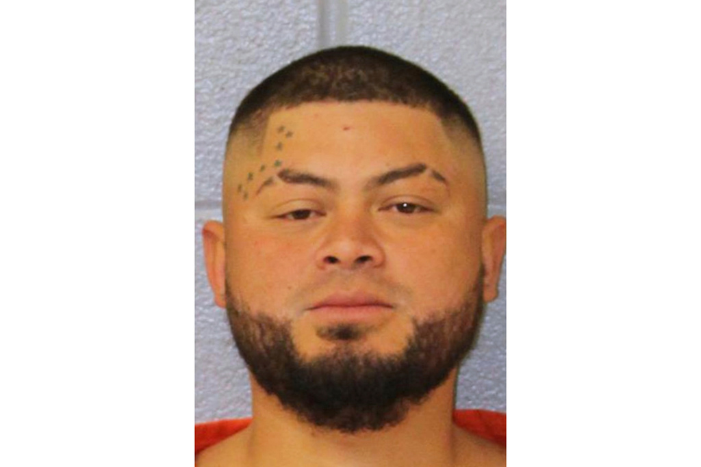 This undated booking photo provided by the Mecklenburg County, N.C., Jail shows Oscar Solarzano, who was charged with stabbing a man on a light-rail train in Charlotte, N.C., on Friday, Dec. 5, 2025. (Mecklenburg County, N.C., Jail via AP)