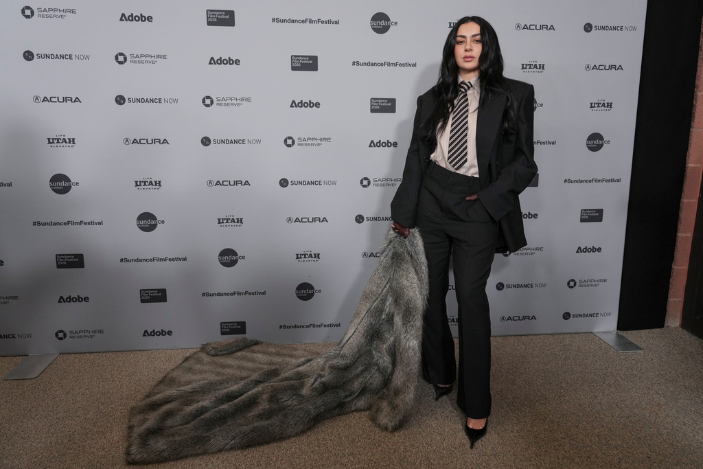 Charli xcx attends the premiere of "The Moment" during the Sundance Film Festival on Friday, Jan. 23, 2026, at Eccles Center in Park City, Utah. (AP Photo/Chris Pizzello)