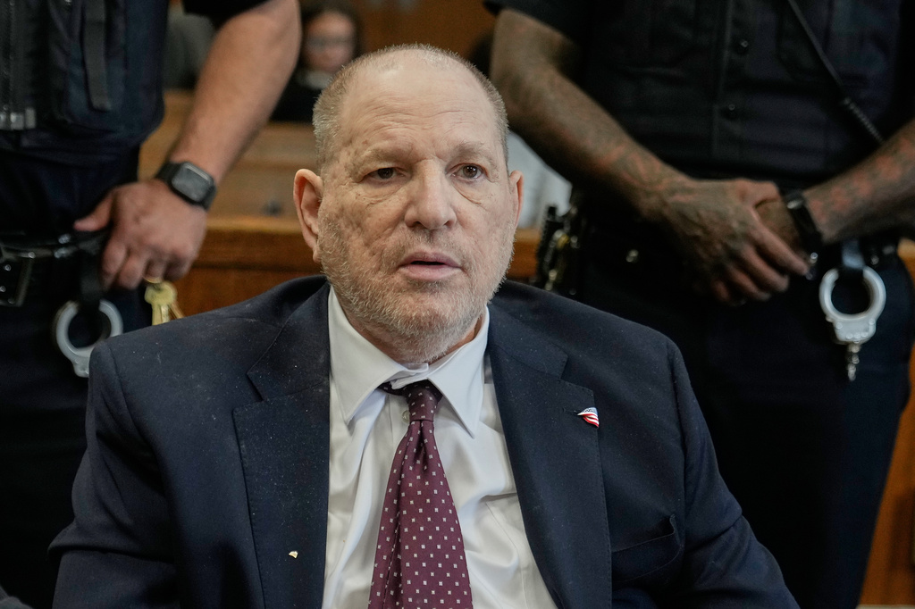 Harvey Weinstein appears in criminal court in New York, Tuesday, April 28, 2026. (AP Photo/Richard Drew, Pool)