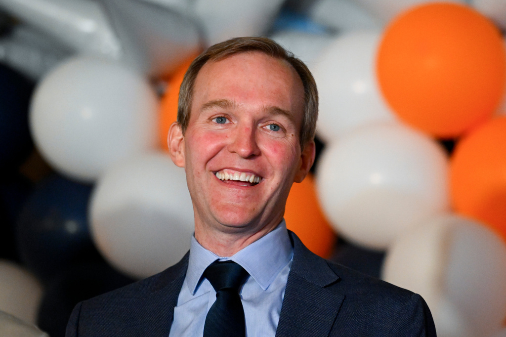 Democratic congressional candidate Ben McAdams speaks during a watch party for Utah's primary election on Tuesday, June 23, 2026, in Salt Lake City. (AP Photo/Alex Goodlett)