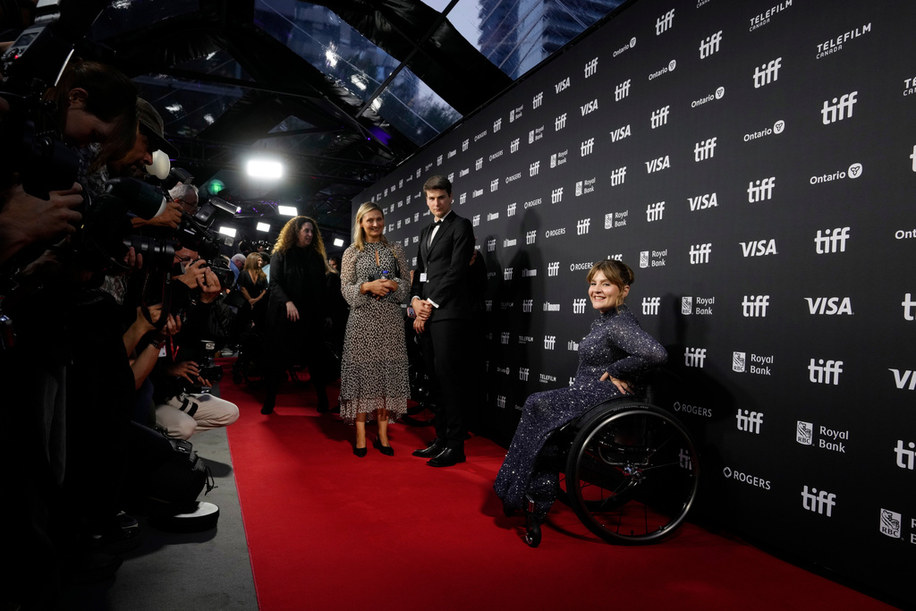 Ruth Madeley arrives on the red carpet to promote the film "Being Heumann" at the Toronto International Film Festival, in Toronto, on Thursday Sept. 10, 2026. (Chris Young/The Canadian Press via AP)