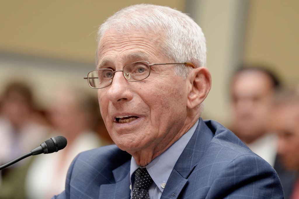 FILE - Dr. Anthony Fauci, former director of the National Institute of Allergy and Infectious Diseases, testifies during a House Select Subcommittee on the coronavirus pandemic on Capitol Hill, June 3, 2024, in Washington. (AP Photo/Mariam Zuhaib, File)