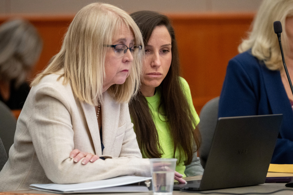 Kouri Richins appears at a sentencing hearing with her defense attorney Wendy Lewis, left, in 3rd District Court in Park City on Wednesday, May 13, 2026. (Trent Nelson/The Salt Lake Tribune via AP, Pool)