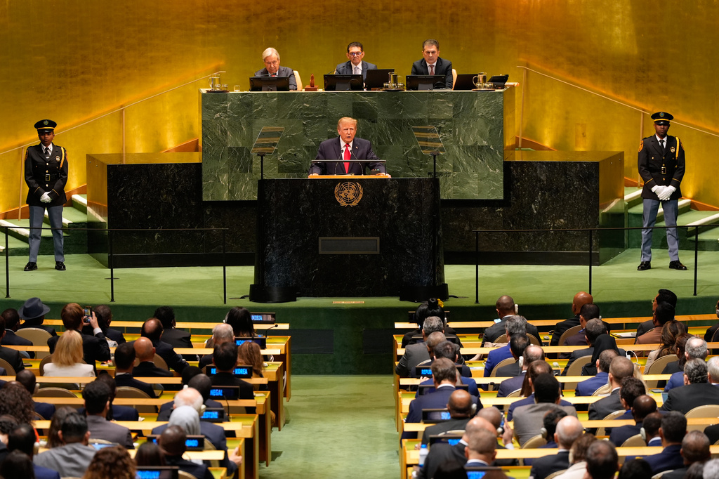 United States President Donald Trump speaks during the 81st session of the United Nations General Assembly at United Nations headquarters, Tuesday, Sept. 22, 2026. (AP Photo/Seth Wenig)