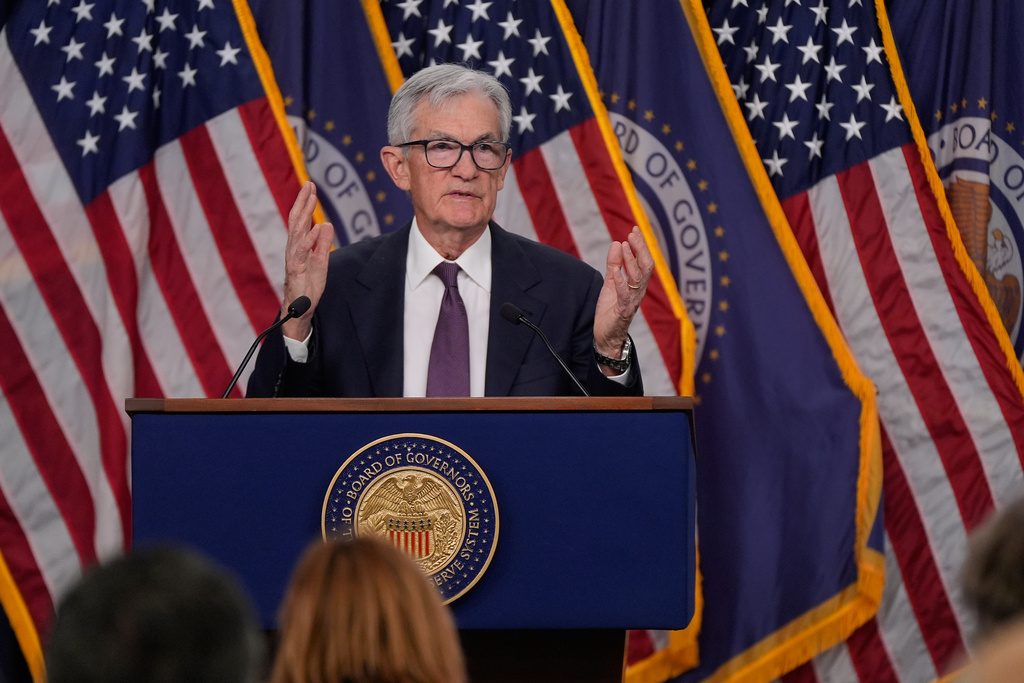 Federal Reserve Chair Jerome Powell speaks during a news conference Wednesday, March 18, 2026, in Washington. (AP Photo/Manuel Balce Ceneta)