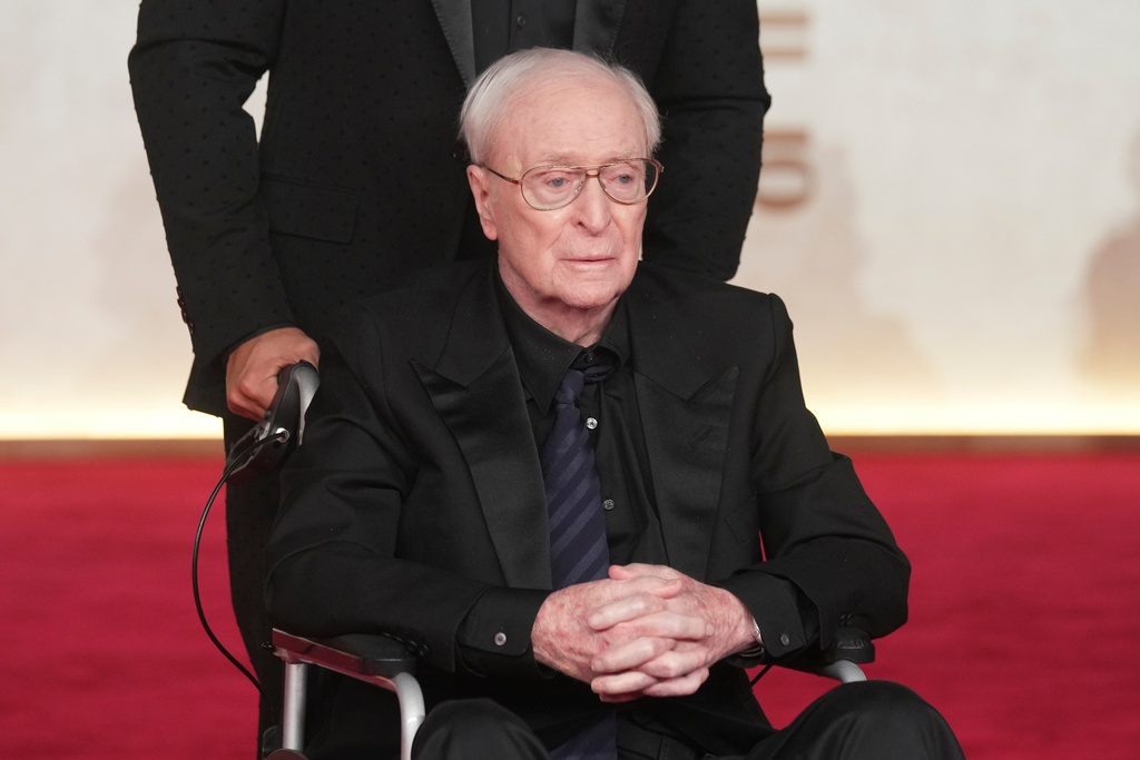 Michael Caine arrives for the opening of the Red Sea International Film Festival in Jeddah, Saudi Arabia, Thursday, Dec. 4, 2025. (AP Photo/Amr Nabil)