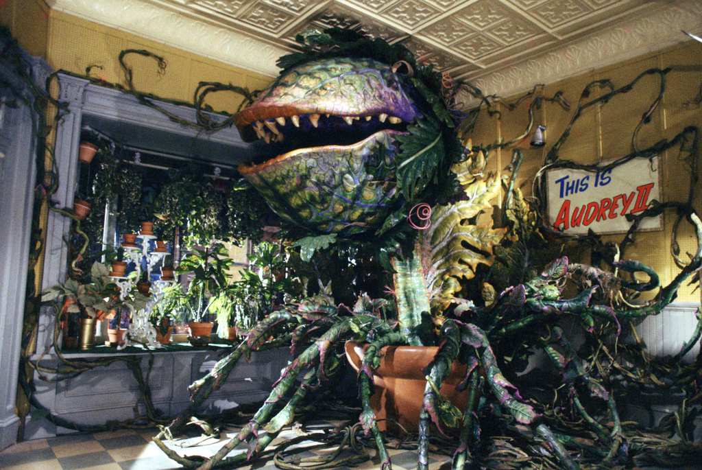 This image released by Warner Bros. shows a scene from "Little Shop of Horrors." (Warner Bros. via AP)