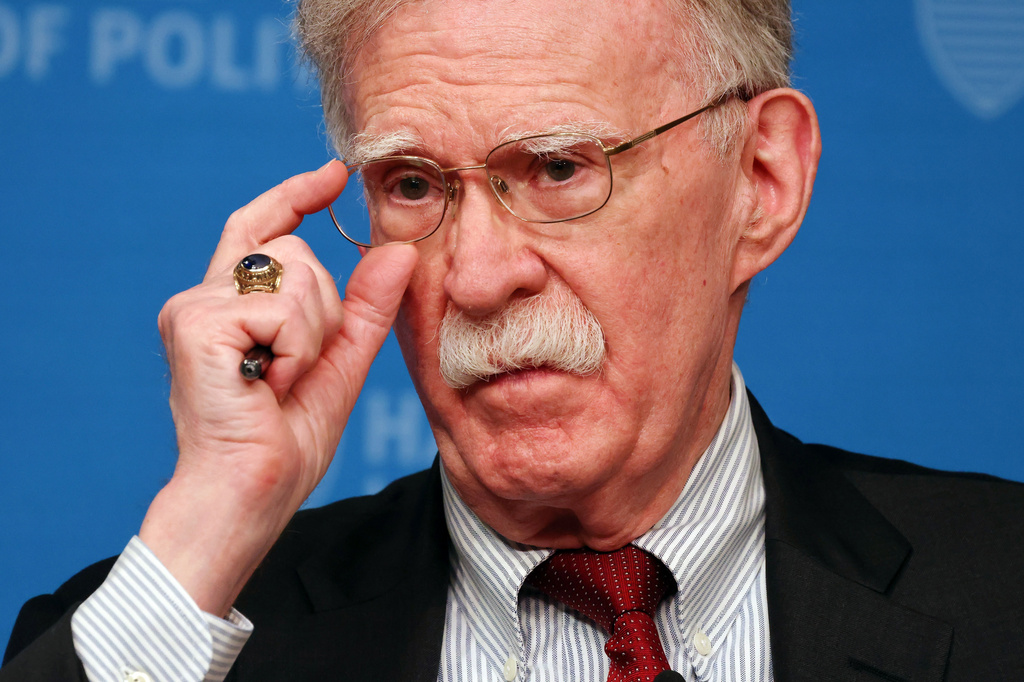 FILE - John Bolton speaks at Harvard Kennedy School's John F. Kennedy Jr. Forum, Sept. 29, 2025, in Cambridge, Mass. (AP Photo/Michael Dwyer, File)
