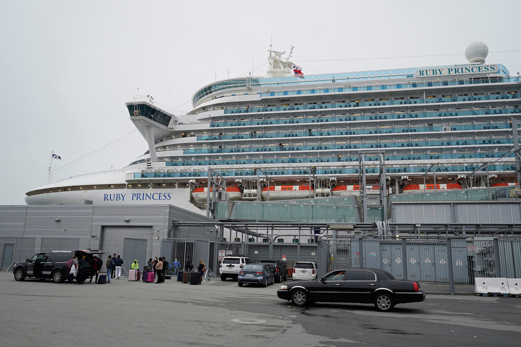 FILE - The Ruby Princess is docked in San Francisco, Thursday, Jan. 6, 2021. (AP Photo/Eric Risberg, File)