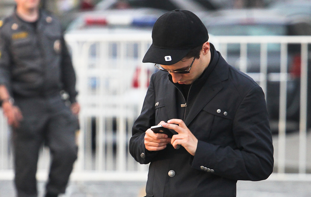 FILE - Pavel Durov, founder of Russia's leading social network site VKontakte, or "in contact", stands in Red Square in Moscow, Russia, on Saturday, May 19, 2012. (AP Photo/Roman Kulik, File)