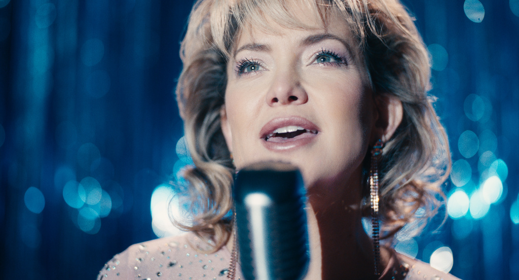 This image released by Focus Features shows Kate Hudson in a scene from "Song Sung Blue." (Focus Features via AP)