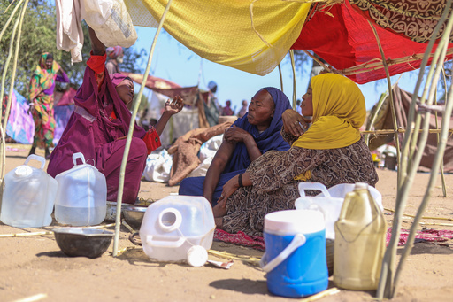 Sudanese who fled el-Fasher city, after Sudan's paramilitary forces killed hundreds of people in the western Darfur region, speak at their camp in Tawila, Sudan, Wednesday, Oct. 29, 2025. (AP Photo/Muhnnad Adam) Sudanese who fled el-Fasher city, after Sudan's paramilitary forces killed hundreds of people in the western Darfur region, speak at their camp in Tawila, Sudan, Wednesday, Oct. 29, 2025. (AP Photo/Muhnnad Adam)